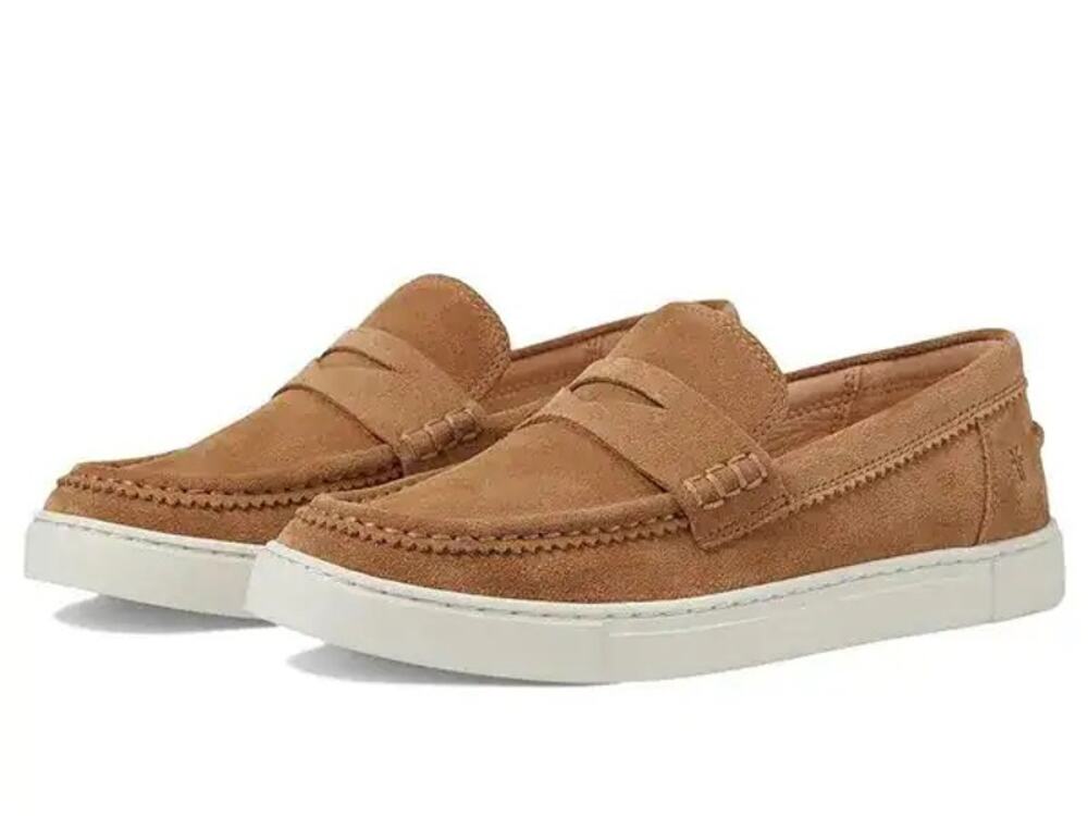 Frye Women's Tan Suede Ivy Slip On Loafers Leather Casual Shoes - Size 6.5